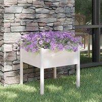 vidaXL Garden Planter White 70x70x70cm Solid Pinewood, White
