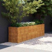 vidaXL Garden Raised Bed 291x50x69cm Corten Steel, Brown