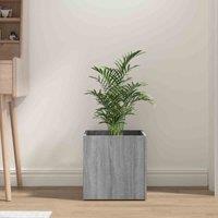 vidaXL Planter Box Grey Sonoma 40x40x40cm Engineered Wood, Grey