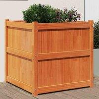 vidaXL Garden Planter Wax Brown 70x70x70cm Solid Wood Pine, Brown