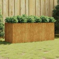vidaXL Garden Raised Bed 200x80x80cm Corten Steel, Brown