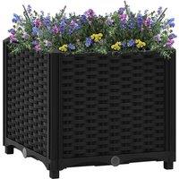 vidaXL Raised Bed 40x40x38cm Polypropylene, Black