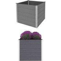 vidaXL Garden Raised Bed WPC 100x100x91cm Grey, Grey