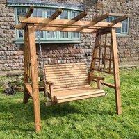 Churnet Valley Garden Furniture Churnet Valley 2 Seater Garden Swing, Brown