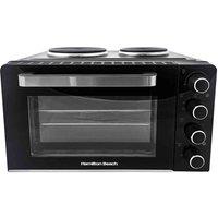 Hamilton Beach Electric Oven With Double Hotplate, Black