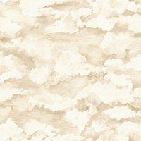 Holden Decor Cloudscape Cream Wallpaper 10m x 53cm, Cream