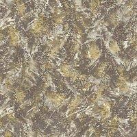 Holden Decor Pluma Chocolate / Gold Wallpaper 10m x 53cm, Grey