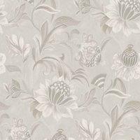Holden Decor Cecelia Dove / Grey Wallpaper 10m x 53cm, White