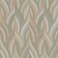 Holden Decor Arabesque Blush / Aqua Wallpaper 10m x 53cm, Pink