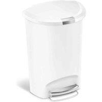 Simplehuman 50L Semi-round Bin White Plastic, White