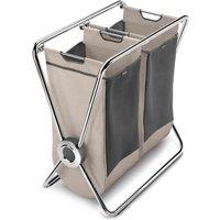 Simplehuman Double X-frame Laundry Hamper, Silver