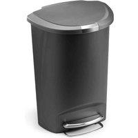 Simplehuman 50L Semi-round Bin Grey Plastic, Grey