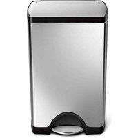 Simplehuman 38L Rect. Bin Brushed, Silver