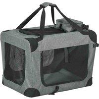 PawHut Folding Pet Carrier Bag House - Grey, Grey