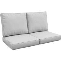 Outsunny 2 Outdoor Seat/Back Cushion - Light Grey, Grey