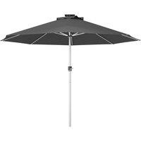 Outsunny Solar Patio Parasol w/ Lights - Charcoal Grey, Grey