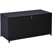 Outsunny Large Rattan Outdoor Storage Box, Brown