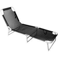 Summit Ocio Cristal Folding Sun Lounger - Grey, Grey