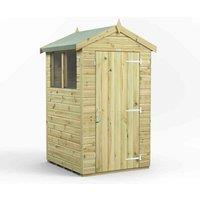Power 4x4 Premium Apex Garden Shed, Green