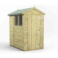 Power 6x4 Premium Apex Garden Shed, Green