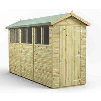Power 12x4 Premium Apex Garden Shed, Green