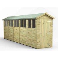 Power 20x4 Premium Apex Garden Shed, Green