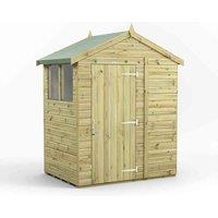 Power 4x6 Premium Apex Garden Shed, Green
