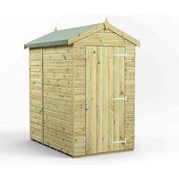 Power 6x4 Premium Apex Windowless Garden Shed, Green