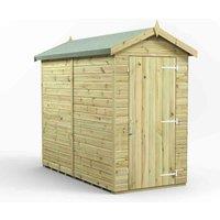 Power 8x4 Premium Apex Windowless Garden Shed, Green