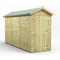 Power 12x4 Premium Apex Windowless Garden Shed, Green