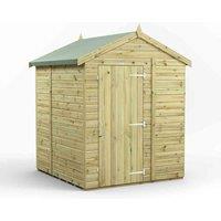 Power 6x6 Premium Apex Windowless Garden Shed, Green