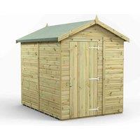 Power 8x6 Premium Apex Windowless Garden Shed, Green