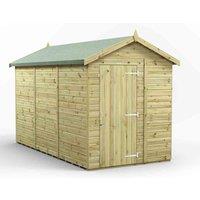Power 12x6 Premium Apex Windowless Garden Shed, Green