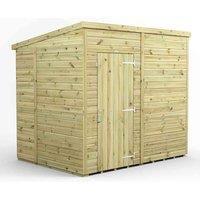 Power 8x6 Premium Pent Windowless Garden Shed, Green
