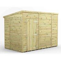 Power 10x6 Premium Pent Windowless Garden Shed, Green