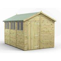 Power 12x8 Premium Apex Garden Shed, Green