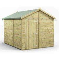 Power 10x8 Premium Apex Windowless Garden Shed, Green