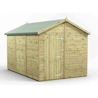 Power 12x8 Premium Apex Windowless Garden Shed, Green