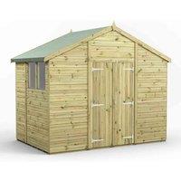 Power 6x10 Premium Apex Double Door Garden Shed, Green