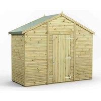 Power 4x10 Premium Apex Windowless Garden Shed, Green