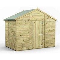 Power 6x10 Premium Apex Windowless Garden Shed, Green
