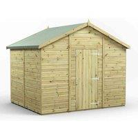 Power 8x10 Premium Apex Windowless Garden Shed, Green