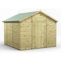Power 10x10 Premium Apex Windowless Garden Shed, Green