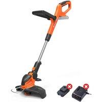 Yard Force LT C25W 20V Cordless Grass Trimmer - BODY ONLY (No battery), Orange