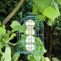 Nature's Market Wild Bird Fat Ball Feeder with Squirrel Guard, Green