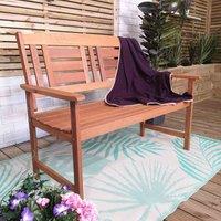 Samuel Alexander Hawkshead 2 Seater Outdoor Wooden Garden Patio Bench, Brown