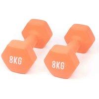Myga Dumbbell - 8Kg - Pair, Orange