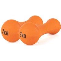 Phoenix Fitness Neoprene Dumbbell Weight 2Kg Pair, Orange