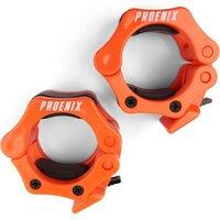 Phoenix Fitness Olympic Barbell Clamp - Orange 2-inch, Orange