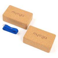 Myga Pair Of Cork Blocks & Strap - Royal Blue, Blue